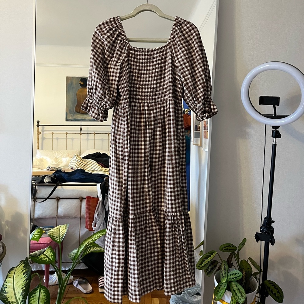 Madewell Lucie gingham midi dress